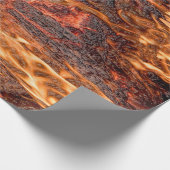 Orangene Flamme Geschenkpapier (Ecke)