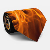Orangene Flamme Krawatte (Gerollt)