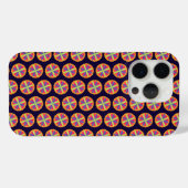 Orangene florale Formen Illustration Case-Mate iPhone Hülle (Rückseite (Horizontal))