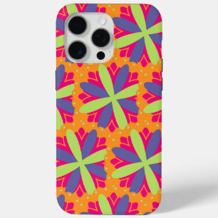 Orangene florale Formen Illustration Case-Mate iPhone Hülle