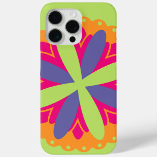 Orangene florale Formen Illustration Case-Mate iPhone Hülle