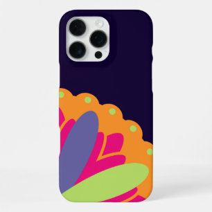 Orangene florale Formen Illustration iPhone 16 Pro Max Hülle