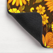 Orangene Gänseblümchen Mousepad (Ecke)