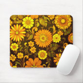 Orangene Gänseblümchen Mousepad (Mit Mouse)