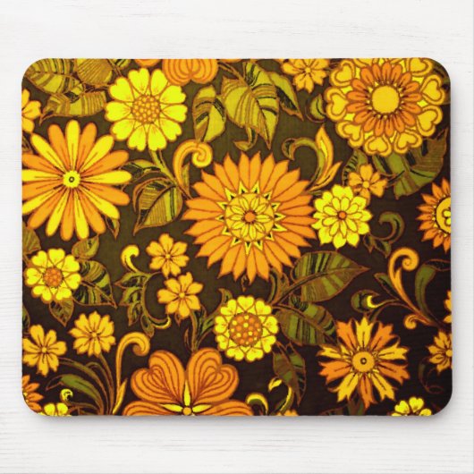 Orangene Gänseblümchen Mousepad (Vorne)