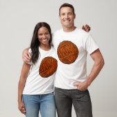 Orangene Garnkugel-Kunst T-Shirt (Unisex)