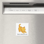Orangene getigerte Katze mit individuellem Text zu Magnet (In Situ (Geschirrspüler))