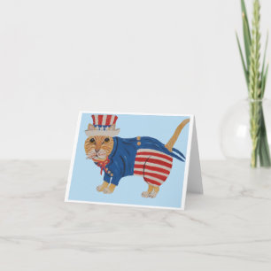 Orangene getigerte Katze Uncle Sam Ankündigung