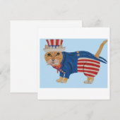 Orangene getigerte Katze Uncle Sam Ankündigung (Vorne/Hinten)