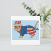 Orangene getigerte Katze Uncle Sam Ankündigung (Stehend Vorderseite)