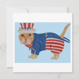 Orangene getigerte Katze Uncle Sam Ankündigung