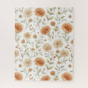 Orangene Gewürzcreme-Blumen Puzzle