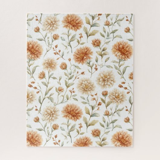 Orangene Gewürzcreme-Blumen Puzzle (Vertikal)