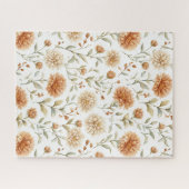 Orangene Gewürzcreme-Blumen Puzzle (Horizontal)