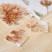 Orangene Gewürzcreme-Blumen Puzzle (Seite)