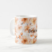 Orangene Glaubensblumen Kaffeetasse (Vorderseite Links)