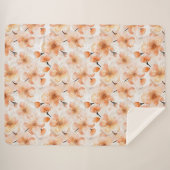 Orangene Glaubensblumen Sherpadecke (Vorderseite (Horizontal))