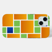 Orangene Gradientquadrate Case-Mate iPhone Hülle (Rückseite (Horizontal))