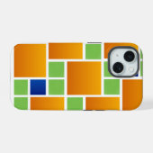 Orangene Gradientquadrate iPhone 15 Hülle (Rückseite (Horizontal))