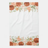 Orangene Herbst-Aquarell-Blumen Geschirrtuch (Vertikal)