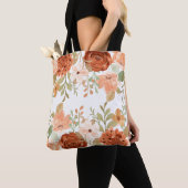 Orangene Herbst-Aquarell-Blumen Tasche (Von Nahem)