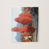 Orangene Herbstblätter Puzzle (Vertikal)