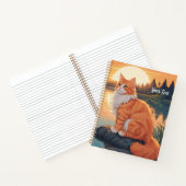Orangene Katze am See Notizblock (Innenseite)