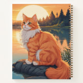 Orangene Katze am See Notizblock (Rückseite)