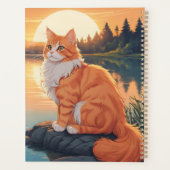 Orangene Katze am See Planer (Rückseite)