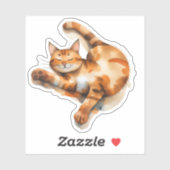 Orangene Katze Aufkleber (Blatt)