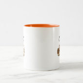 Orangene Katze liest Humor Orange Kaffeetasse (Mittel)