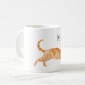 Orangene Katze Miau Kaffeetasse (Vorderseite Links)