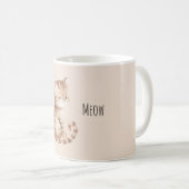 Orangene Katze Miauen Kaffeetasse (VorderseiteRechts)