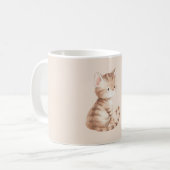 Orangene Katze Miauen Kaffeetasse (Vorderseite Links)