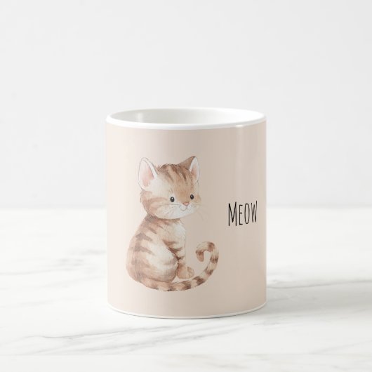Orangene Katze Miauen Kaffeetasse (Mittel)