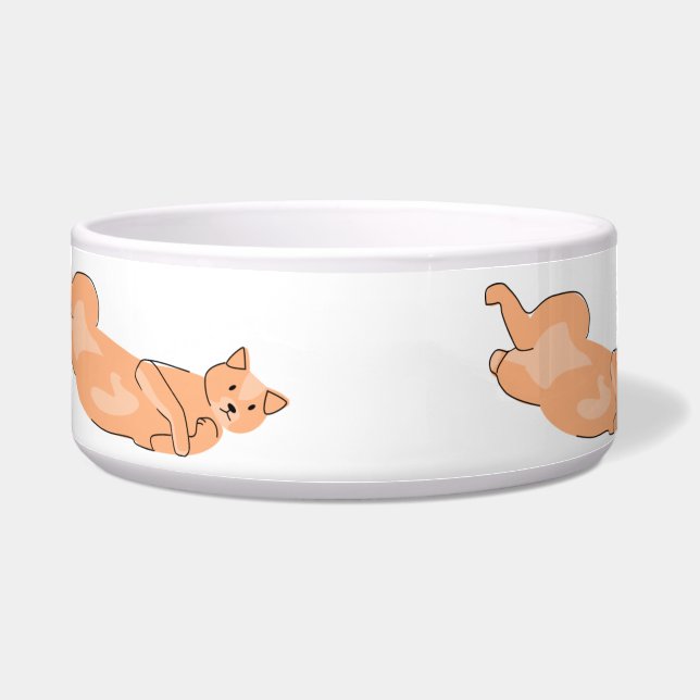 Orangene Katze Napf (Vorderseite)