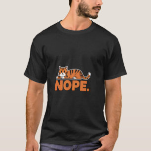 Orangene Katze Nein Humor Sarcastic Katzenliebhabe T-Shirt