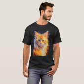 Orangene Katze T-Shirt (Vorne ganz)