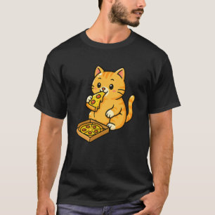 Orangene Katze Tierliebhaber Pizza Zoo Mama Papa K T-Shirt
