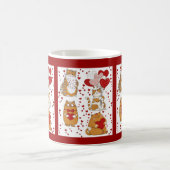 Orangene Katze Valentine  Kaffeetasse (Mittel)