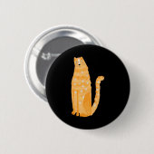 Orangene Katzen Button (Vorne & Hinten)