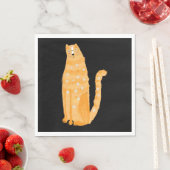 Orangene Katzen Serviette (Beispiel)