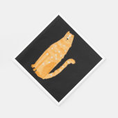 Orangene Katzen Serviette (Ecke)