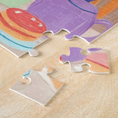 Orangene Katzen & Teeparty-Puzzle Puzzle (Seite)