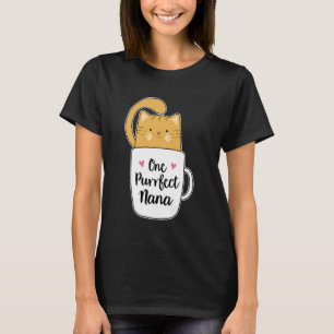 Orangene Katzenmutter Kaffee Nana für Oma Lustige T-Shirt