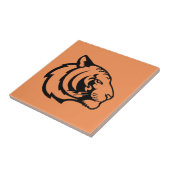 Orangene Keramikfliese Tiger (Seite)