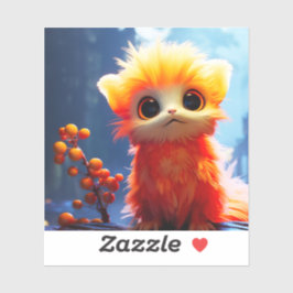 Orangene Kreatur Aufkleber