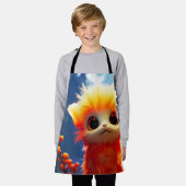 Orangene Kreatur Schürze (Getragen)