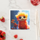 Orangene Kreatur Serviette (Beispiel)