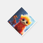 Orangene Kreatur Serviette (Ecke)